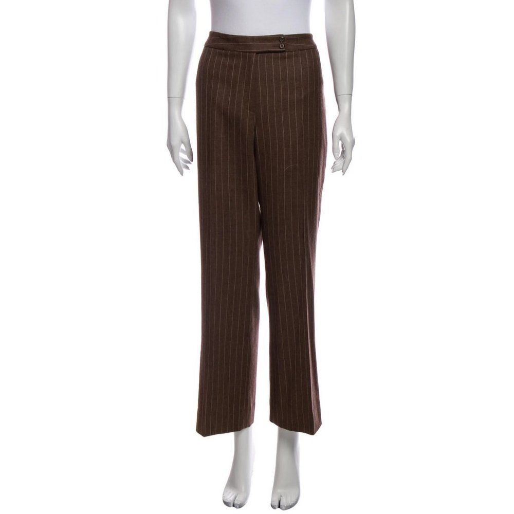 Pendleton Brown Striped 100% Virgin Wool Trousers - image 3